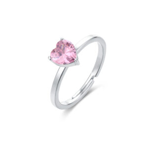 Anello cuore rosa