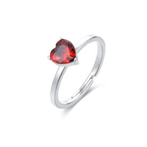 Anello cuore rosso