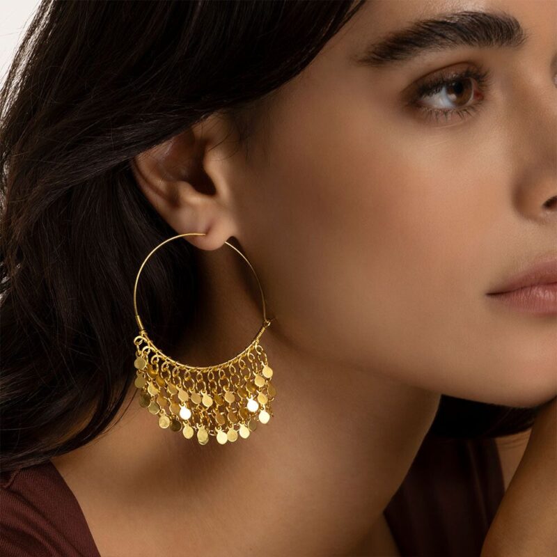 Orecchini Hoops Pendenti - immagine 2