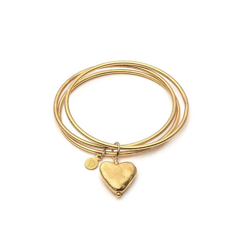 Bangles Legati Pendente Cuore