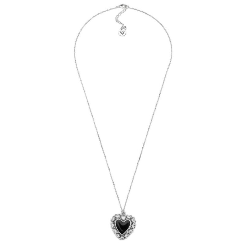 Collana Cuore Merletto Nero