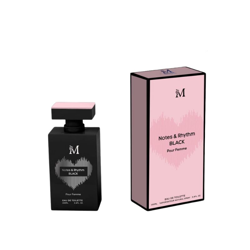 profumo notes and rhythm black donna