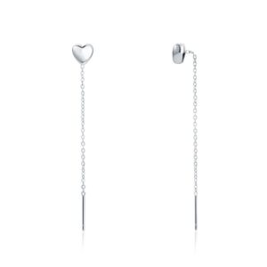 Orecchini Saliscendi Cuore Bombato