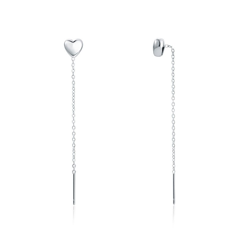Orecchini Saliscendi Cuore Bombato