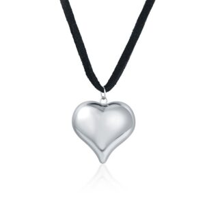 Collana Cordino Ecopelle con Cuore