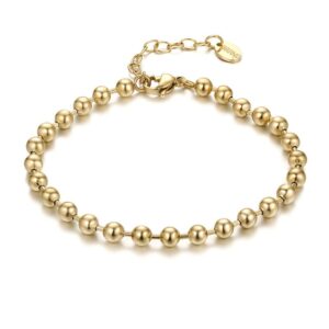 Bracciale Piccole Sfere Distanziate IP ORO