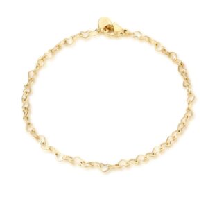 Bracciale Catenina a Cuori Dorata