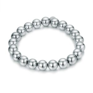 Bracciale Medie Sfere Ematite Rodiata