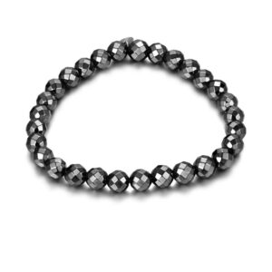 Bracciale Medie Sfere Sfaccettate Ematite