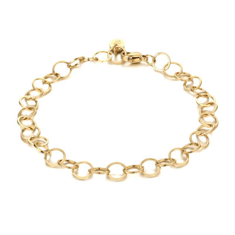 Bracciale Anellini 16+3 cm pvd oro