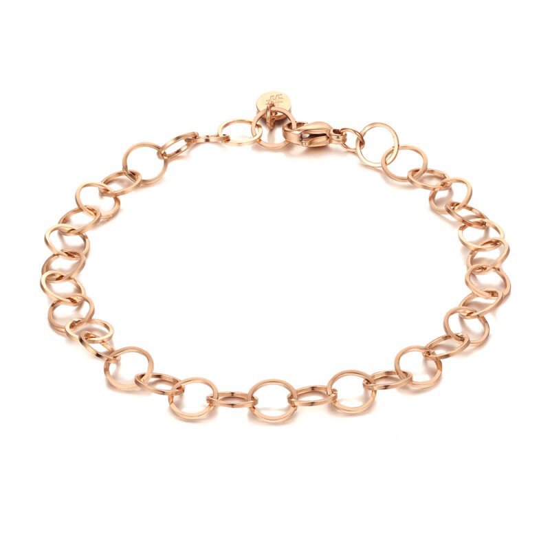 Bracciale Anellini 16+3 cm pvd Rosè