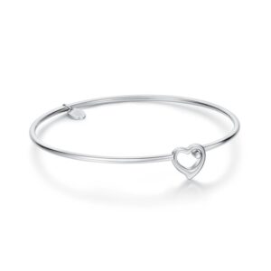 Bracciale rigido con chiusura a cuore piccolo