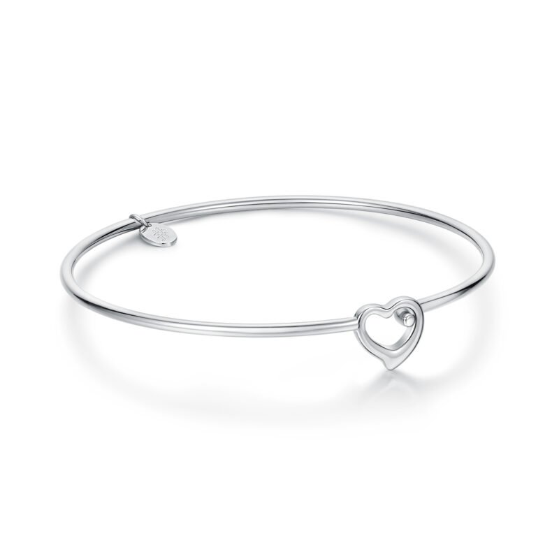 Bracciale rigido con chiusura a cuore piccolo