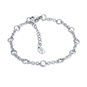 Bracciale Catena e Anellini 16+3 cm