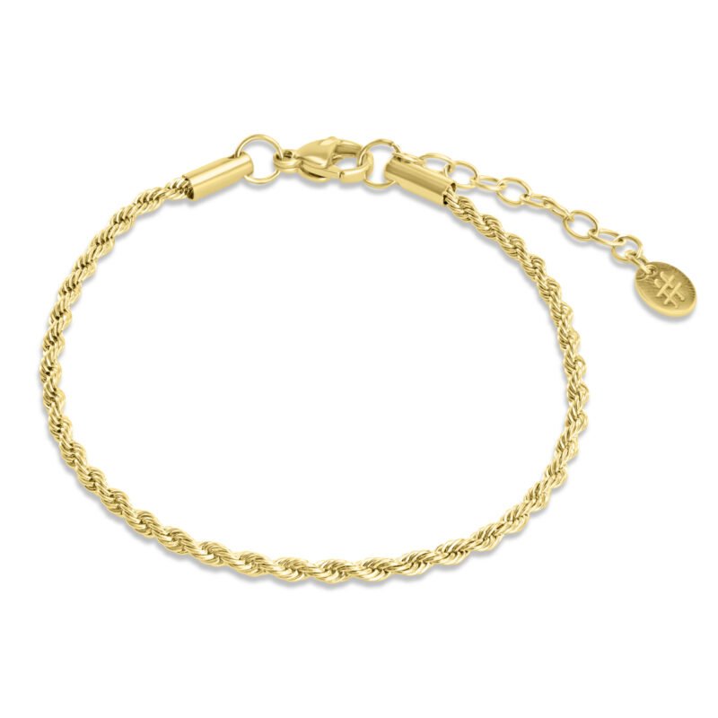 Bracciale Catena Corda pvd Oro