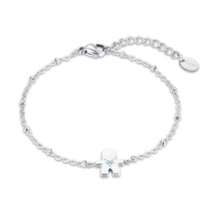 Bracciale Catena Pallini Con Bimbo