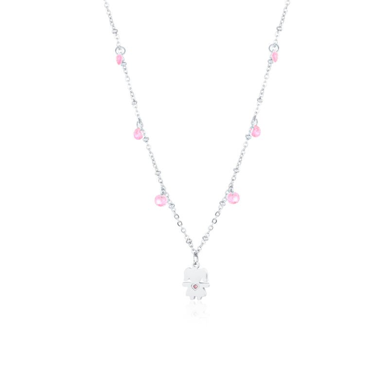 Collana Con Bimba 6 Cristalli