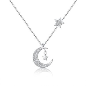 Collana Piccola Luna e Stella 40+10 cm