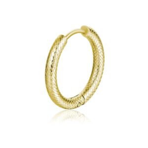 Orecchino Singolo Scattino Zigrinato Oro