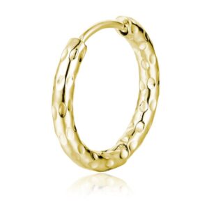 Orecchino Singolo Scattino Martellato Grande Oro