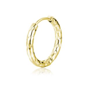 Orecchino Singolo Scattino Martellato Piccolo Oro