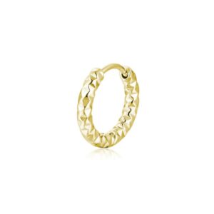 Orecchino Singolo Scattino Diamantato Piccolo Oro