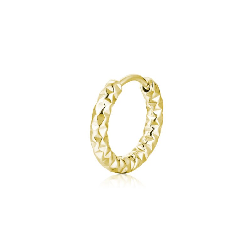 Orecchino Singolo Scattino Diamantato Piccolo Oro