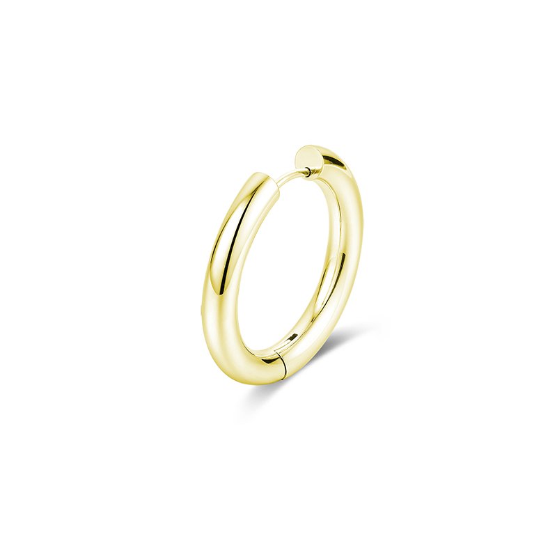 Orecchino Singolo Scattino Bombato 16 mm pvd oro