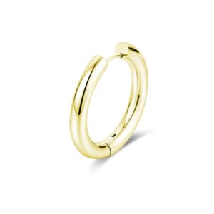 Orecchino Singolo Scattino Bombato 22 mm pvd oro