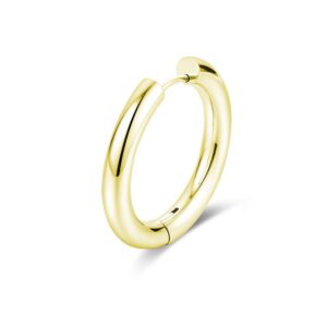 Orecchino Singolo Scattino Bombato 24 mm pvd oro