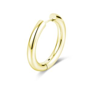 Orecchino Singolo Scattino Bombato 26 mm pvd oro