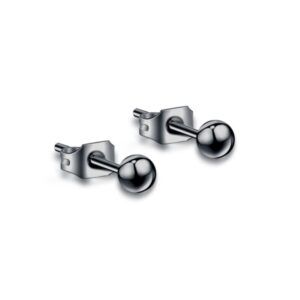 Coppia orecchini sfera diametro 3mm nero
