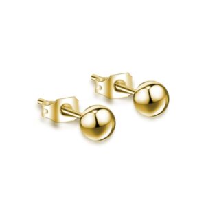 Coppia orecchini sfera diametro 6mm oro