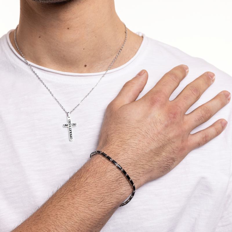 Bracciale Tennis Cristalli Neri - immagine 2