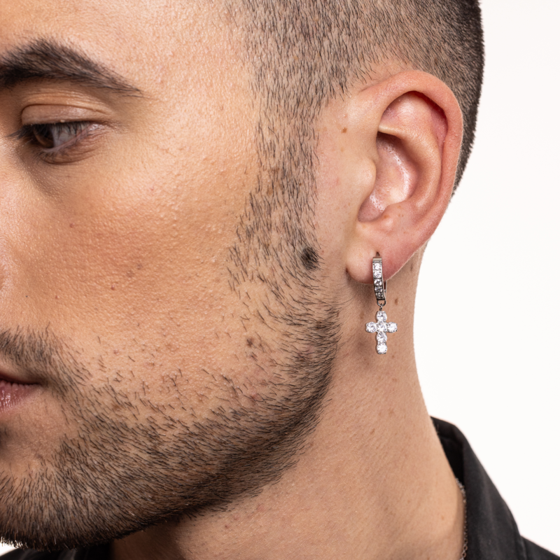 Orecchino Singolo Croce Scattino - immagine 4