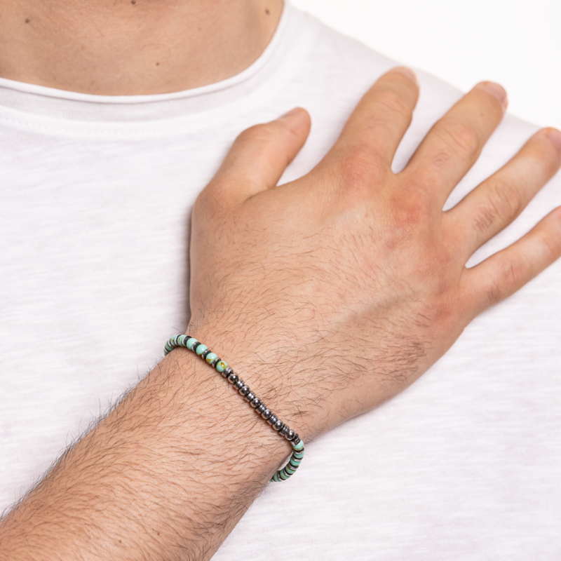 Bracciale Uomo Pietre e Ematite - immagine 2