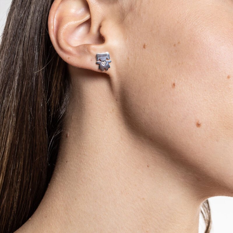 Orecchini Lobo Con Bimba - immagine 2