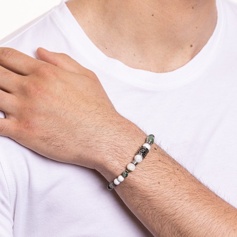 Bracciale Turchese Bianco e Turchese Verde - immagine 2