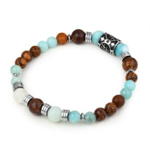Bracciale Amazonite e Turchese Marrone