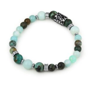 Bracciale Amazonite e Turchese Africano