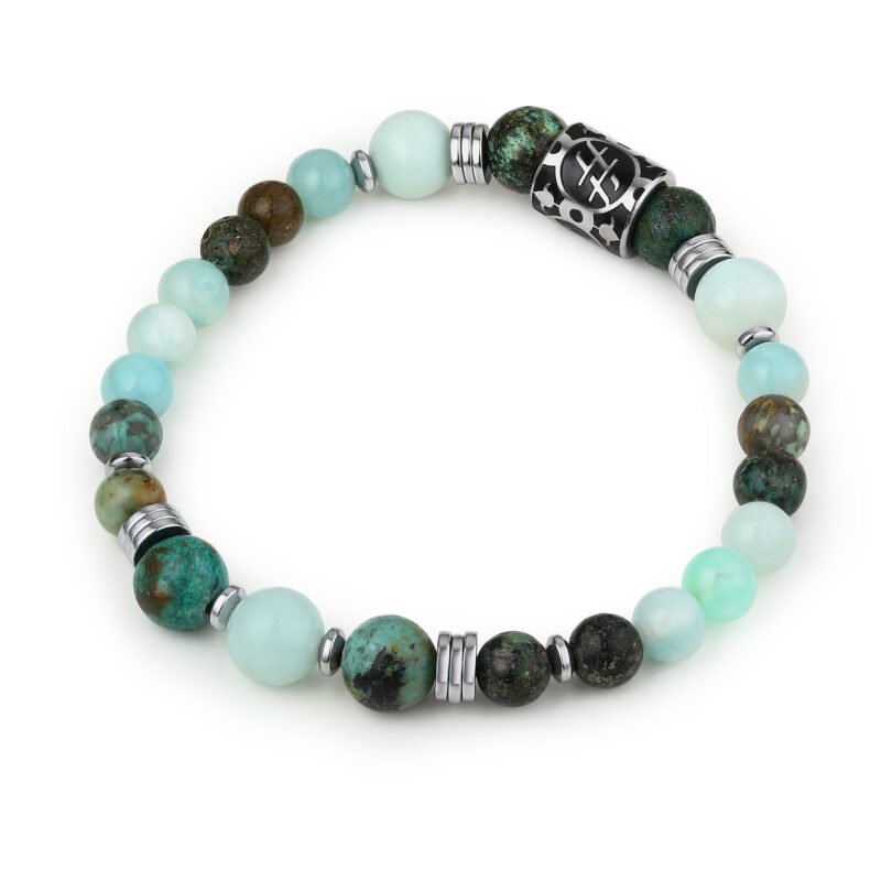 Bracciale Amazonite e Turchese Africano