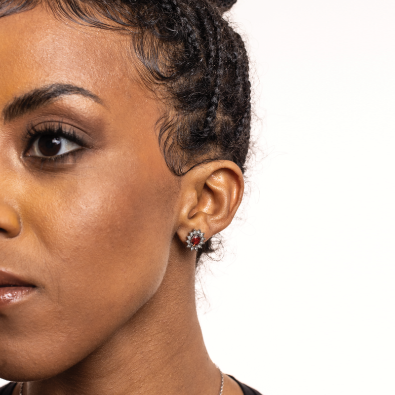 Orecchini Cristallo Kate Rosso - immagine 2