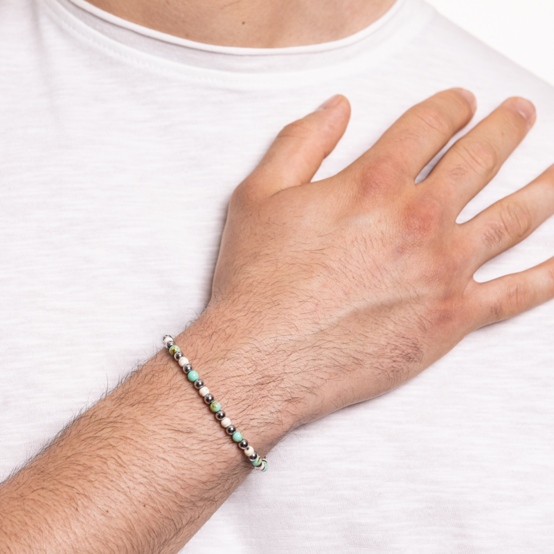 Bracciale Uomo Pietre e Ematite - immagine 3