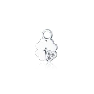 Mini Charm Quadrifoglio Con Cristalli