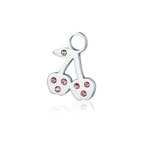 Mini Charm Ciliegie Con Cristalli