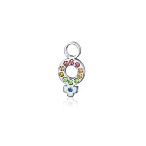 Mini Charm Simbolo Donna Con Cristalli