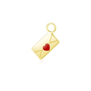 Mini Charm Lettera con Cuore ORO
