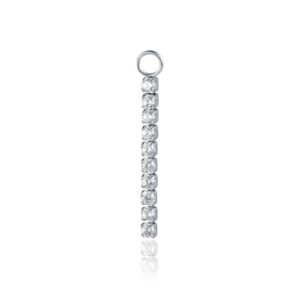 Mini Charm Tennis Cristalli Bianchi