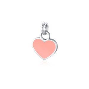 mini charm cuore rosa