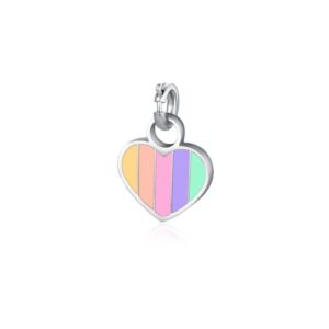 mini charm cuore multicolore
